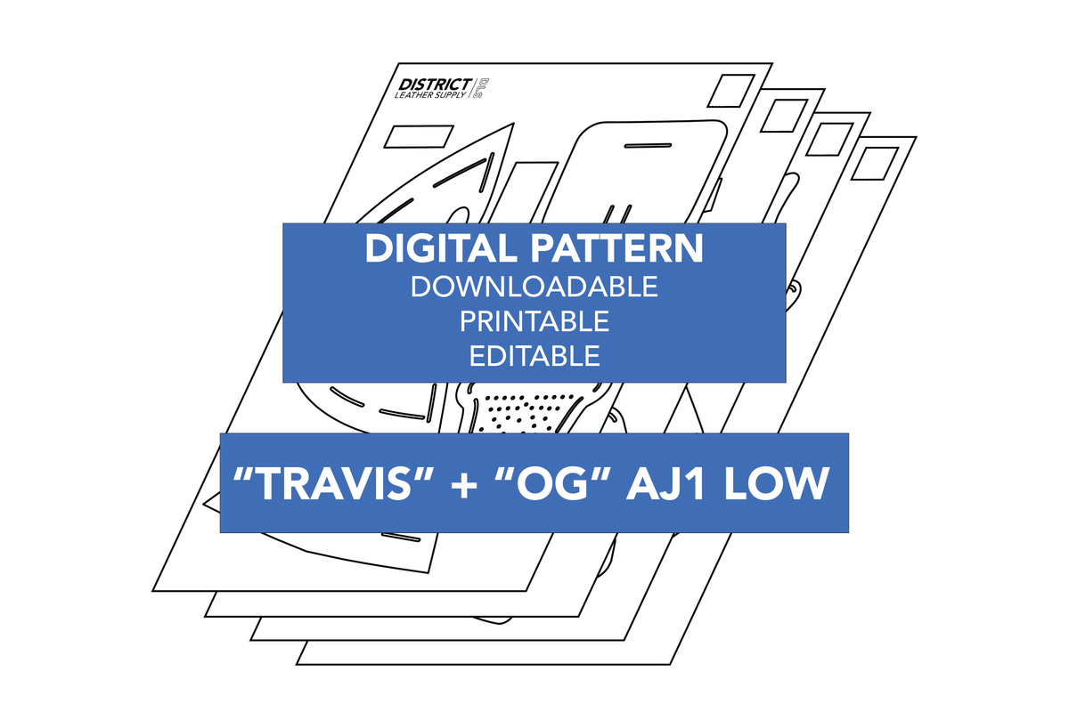 "Travis" + "OG" AJ1 LOW Pattern - Acrylic + Digital