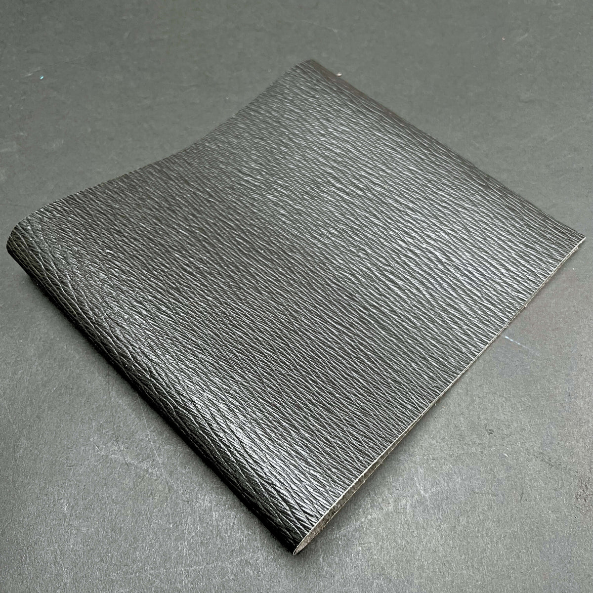Italian Embossed Grain Calf, Dark Grey