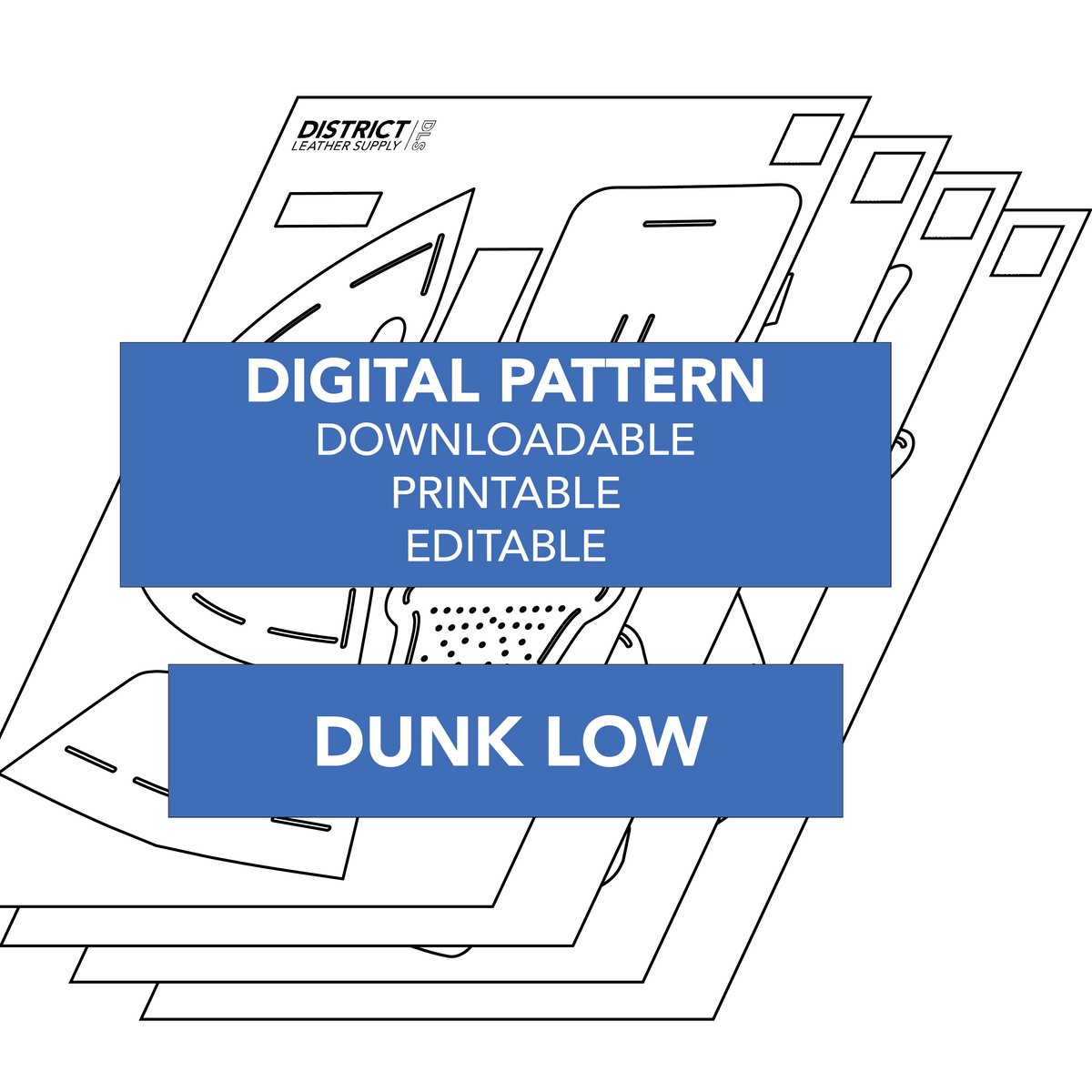 DUNK LOW Pattern - Acrylic + Digital