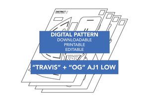 "Travis" + "OG" AJ1 LOW Pattern - Acrylic + Digital