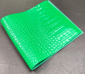 Alligator Embossed Calf, Kelly Green