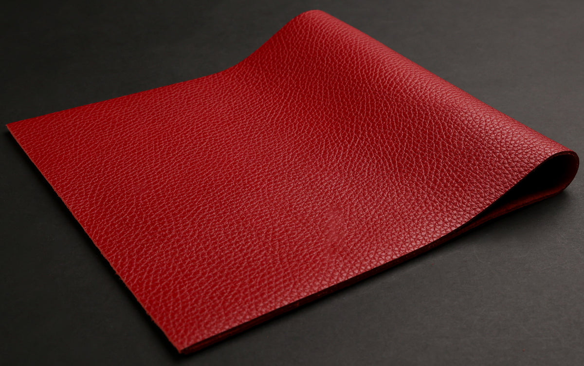 Italian Pebble Grain Calf, Red