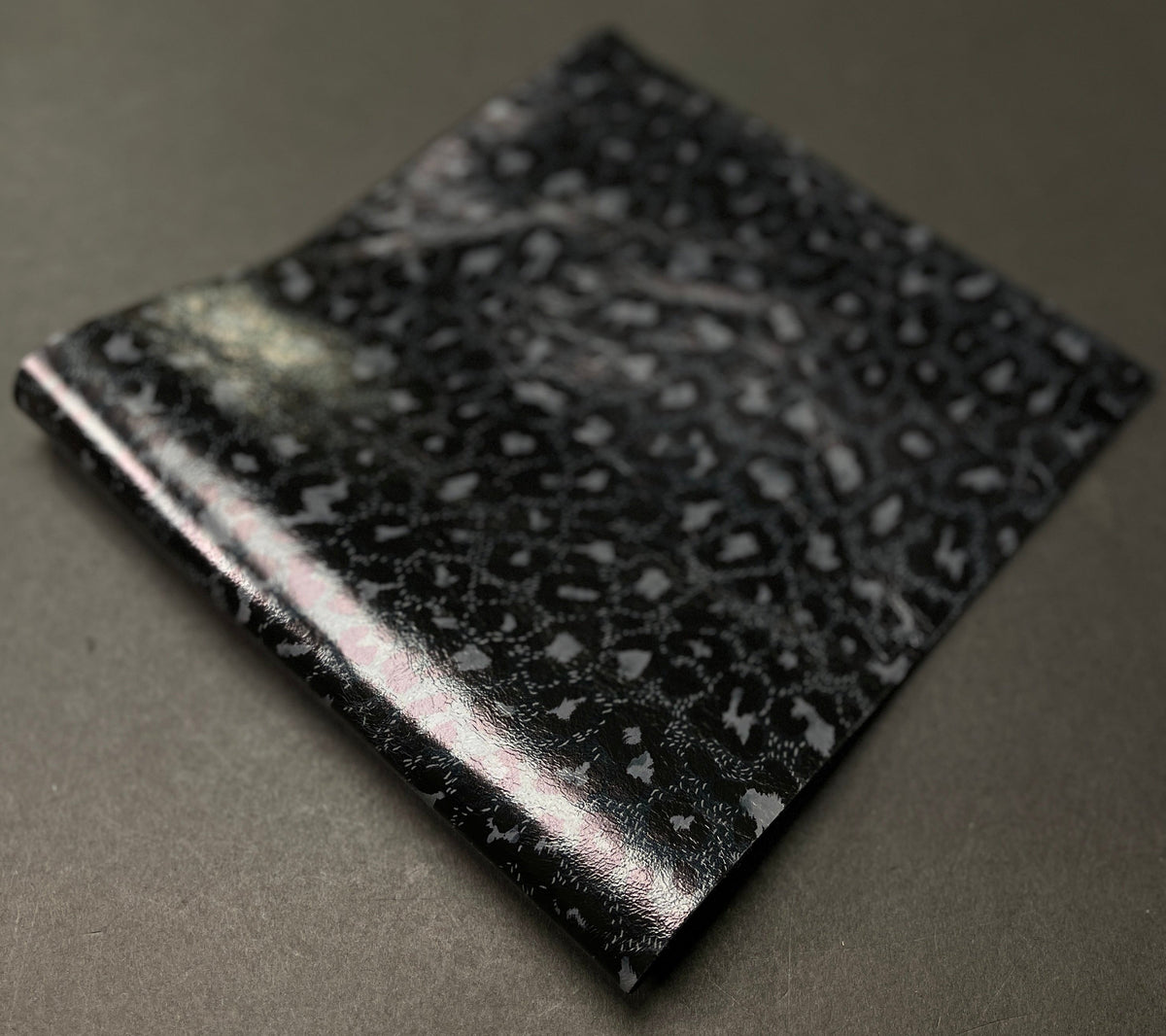 Opera Transparent Leopard Print Laminated Suede